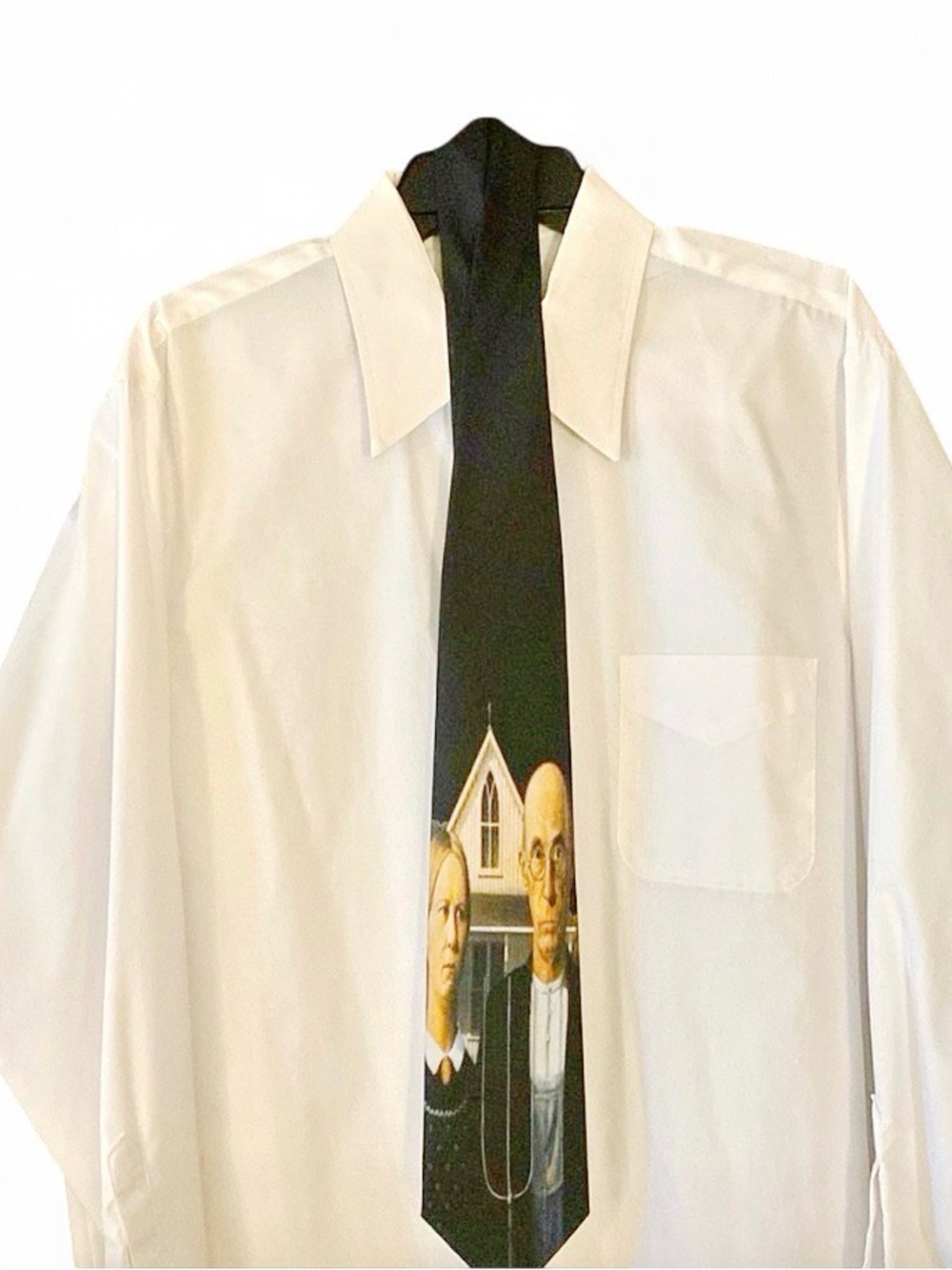 Ralph Marlin Vintage American Gothic Tie Mens NWT Art Novelty Tie